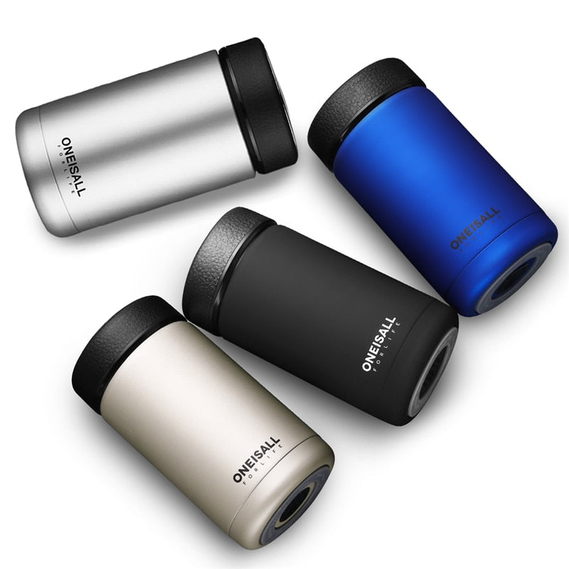 ONE IS ALL Men Gift Bottles 400ml Insulated Cup 304 Stainless Steel Mug Water Bottle Vacuum Flask Coffee Wine Mug - One Red Hill